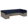 vidaXL Ensemble de canap&eacute; de jardin 10 pcs Gris clair polyrotin