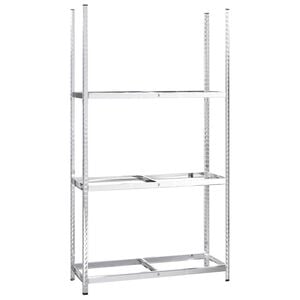 vidaXL Porte-pneus &agrave; 3 niveaux Argent&eacute; 110x40x200 cm Acier