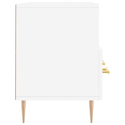 vidaXL Meuble TV blanc 102x36x50 cm bois d'ingénierie