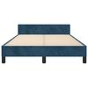 vidaXL Cadre de lit sans matelas bleu fonc&eacute; 120x190 cm velours