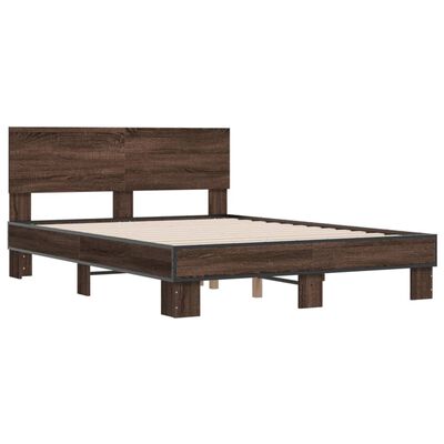 vidaXL Cadre de lit sans matelas chêne marron 120x200 cm