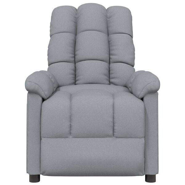 vidaXL Fauteuil inclinable Gris clair Tissu