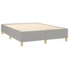vidaXL Sommier &agrave; lattes de lit matelas LED Gris clair 140x200 cm Tissu