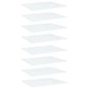 vidaXL Panneaux de biblioth&egrave;que 8 pcs Blanc 60x50x1,5 cm Agglom&eacute;r&eacute;