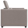 vidaXL Canapé-lit escamotable simple Taupe 90 x 165 x 87 cm tissu