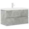 vidaXL Ensemble de meubles de salle de bain 2 pcs gris b&eacute;ton