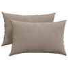 vidaXL Coussins de canap&eacute; 2 pc tissu Taupe 60 x 40 cm