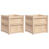 vidaXL Jardini&egrave;res 2 pcs bois de pin massif