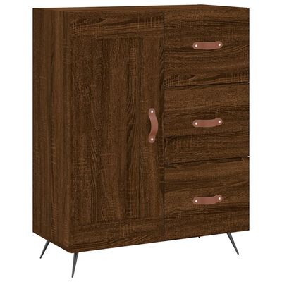 vidaXL Buffet haut Chêne marron 69,5x34x180 cm Bois d'ingénierie