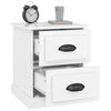 vidaXL Tables de chevet 2 pcs blanc brillant 39x39x47,5 cm