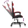 vidaXL Chaise de jeu pivotante Noir et rouge Similicuir