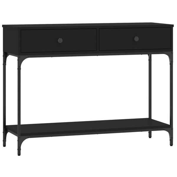 vidaXL Table console noir 100x34,5x75 cm bois d'ing&eacute;nierie