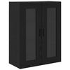 vidaXL Haut Armoire 2 pcs Chêne noir Bois Aggloméré et Verre