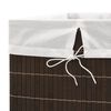 vidaXL Panier &agrave; linge rectangulaire Bambou Marron fonc&eacute;
