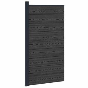 vidaXL Panneau de cl&ocirc;ture 95 x 186 cm WPC et Aluminium Noir