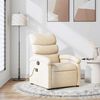 vidaXL Fauteuil de massage inclinable Cr&egrave;me Tissu