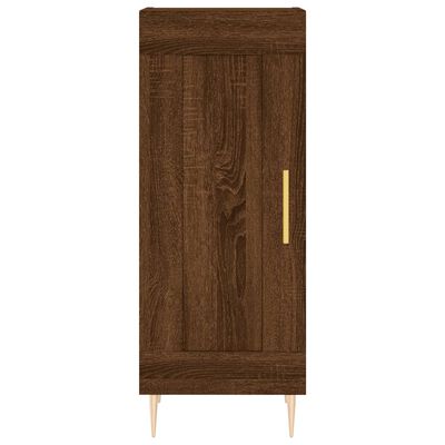 vidaXL Buffet haut Chêne marron 34,5x34x180 cm Bois d'ingénierie