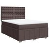 vidaXL Sommier &agrave; lattes de lit avec matelas Marron fonc&eacute; 140x200 cm