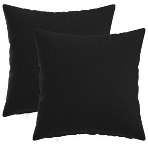 vidaXL Housse de coussin 2 pcs HEERLEN Noir 30 x 30 cm
