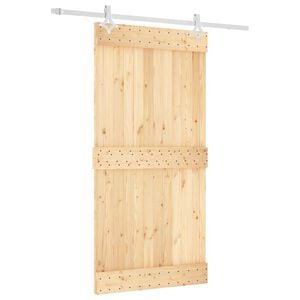 vidaXL Porte coulissante Naturel et Blanc 100 x 210 cm