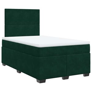 vidaXL Sommier &agrave; lattes de lit avec matelas vert fonc&eacute; 120x190 cm