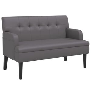 vidaXL Banc avec dossier gris 112x65,5x75 cm similicuir