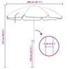 vidaXL Parasol de plage Camouflage 206 x 206 x 212 cm