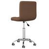 vidaXL Chaise pivotante de bureau Marron Tissu
