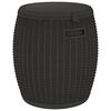vidaXL Bo&icirc;te de rangement de jardin 4 en 1 noir polypropyl&egrave;ne