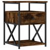 vidaXL Table de chevet ch&ecirc;ne fum&eacute; 40x42x55 cm bois d'ing&eacute;nierie