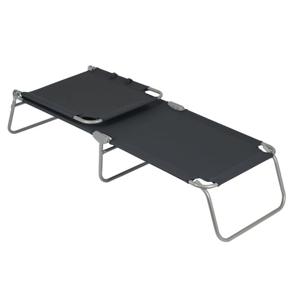 Bo-Camp Chaise longue de camping Gris