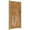 vidaXL Portail de jardin 100x175 cm acier corten conception d'herbe
