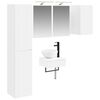 vidaXL Ensemble de mobilier de salle de bain 5 pc Blanc