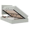 vidaXL Lit de rangement LED avec matelas Gris clair 120 x 190 cm