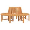 vidaXL Bancs circulaires lot de 2 demi-rond &Oslash;201 cm bois massif teck