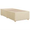 vidaXL Sommier &agrave; lattes de lit avec matelas Cr&egrave;me 90x200 cm Tissu