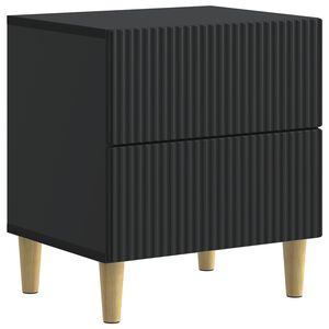 vidaXL Cabinet de chevet Noir 43 x 34,5 x 48 cm Bois d'ing&eacute;nierie