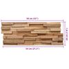 vidaXL Panneaux de revêtement mural 3D 10 pcs 1,08 m² Bois de teck