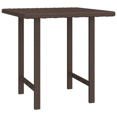 vidaXL Tables d'appoint 3 pcs marron résine tressée