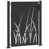 vidaXL Porte de Jardin Noir 100 x 150 cm Acier peint par poudre