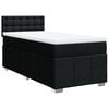 vidaXL Sommier &agrave; lattes de lit et matelas Noir 80x200 cm Tissu