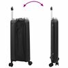 vidaXL Valise avec verrouillage Noir 43 x 27 x 66 cm Plastic ABS