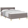 vidaXL Lit &agrave; ressorts avec t&ecirc;te de lit Taupe 190 x 140 cm tissu