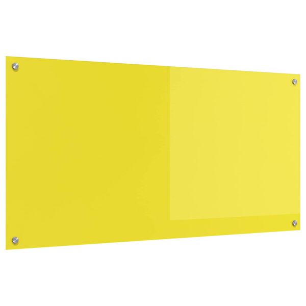 vidaXL Protection de cuisine Jaune 120 x 60 cm verre tremp&eacute;
