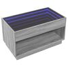vidaXL Table basse avec LED infini sonoma gris 90x50x50 cm