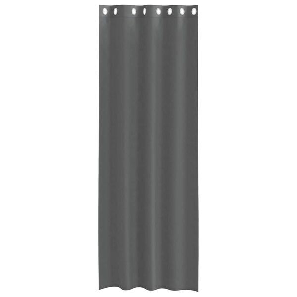 vidaXL Rideaux en voile avec &oelig;illets 2 pcs gris fonc&eacute; 140x260 cm