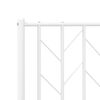 vidaXL T&ecirc;te de lit m&eacute;tal blanc 180 cm