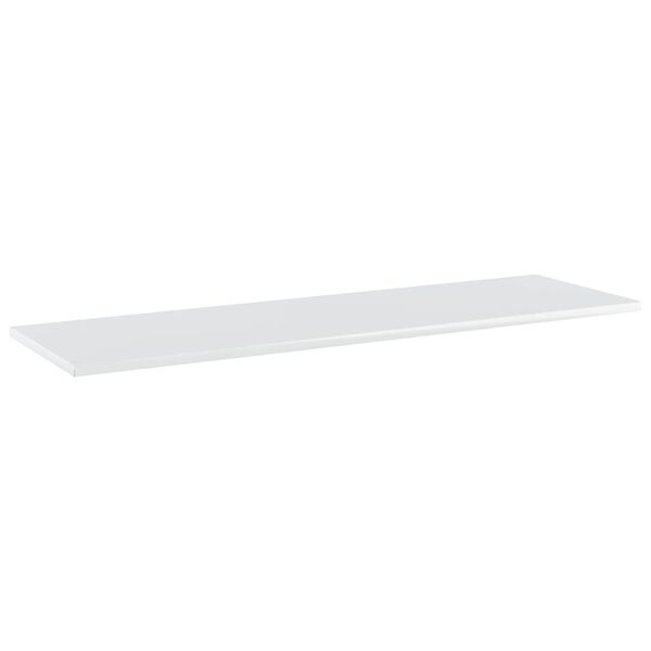 vidaXL Panneau biblioth&egrave;que 8pcs Blanc brillant 100x30x1,5cm Agglom&eacute;r&eacute;