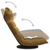 vidaXL Chaise de sol pivotante Marron Velours