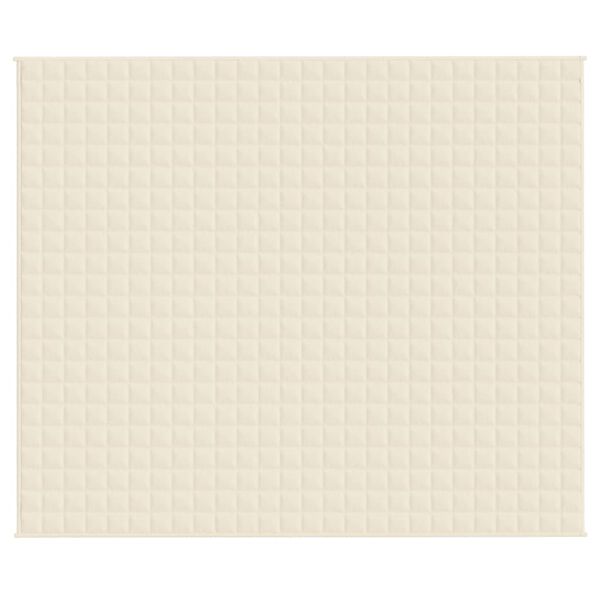 vidaXL Couverture lest&eacute;e Cr&egrave;me clair 220x260 cm 15 kg Tissu